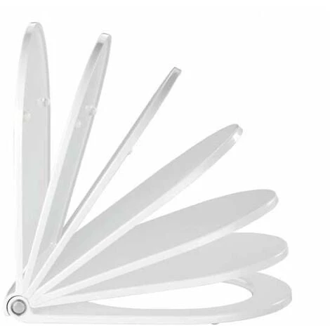 WENKO Abattant WC Avec Frein De Chute Premium LED, Lumière LED Avec Capteur Acoustique, Fixation Inox, Duroplast Antibactérien, 36.8x44 Cm, Blanc - Blanc 6 WENKO Abattant WC Avec Frein De Chute Premium LED, Lumière LED Avec Capteur Acoustique, Fixation Inox, Duroplast Antibactérien, 36.8x44 Cm, Blanc - Blanc – Image 4