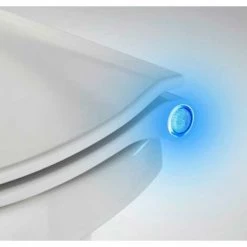 WENKO Abattant WC Avec Frein De Chute Premium LED, Lumière LED Avec Capteur Acoustique, Fixation Inox, Duroplast Antibactérien, 36.8x44 Cm, Blanc - Blanc 11 WENKO Abattant WC Avec Frein De Chute Premium LED, Lumière LED Avec Capteur Acoustique, Fixation Inox, Duroplast Antibactérien, 36.8x44 Cm, Blanc - Blanc -WENKO Soldes 6579592 5