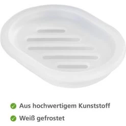 WENKO Porte Savon Arktis, Porte Savon Plastique, Sans BPA, 12,7x3,3x8,7 Cm, Blanc Givré - Blanc 6 WENKO Porte Savon Arktis, Porte Savon Plastique, Sans BPA, 12,7x3,3x8,7 Cm, Blanc Givré - Blanc -WENKO Soldes 6579605 2