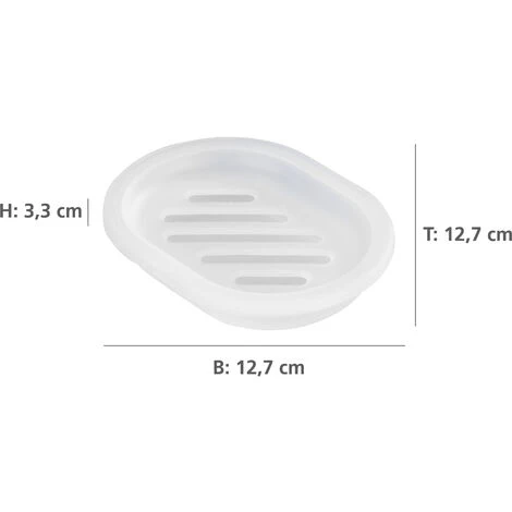 WENKO Porte Savon Arktis, Porte Savon Plastique, Sans BPA, 12,7x3,3x8,7 Cm, Blanc Givré - Blanc 5 WENKO Porte Savon Arktis, Porte Savon Plastique, Sans BPA, 12,7x3,3x8,7 Cm, Blanc Givré - Blanc – Image 3