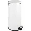 WENKO Poubelle Cuisine Leman 30L, Poubelle à Pédale Avec Frein De Chute Easy Close, Acier Inox, 30,5x64x37,5 Cm, Blanc -WENKO Soldes 6579612 1