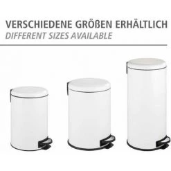 WENKO Poubelle Cuisine Leman 30L, Poubelle à Pédale Avec Frein De Chute Easy Close, Acier Inox, 30,5x64x37,5 Cm, Blanc 11 WENKO Poubelle Cuisine Leman 30L, Poubelle à Pédale Avec Frein De Chute Easy Close, Acier Inox, 30,5x64x37,5 Cm, Blanc -WENKO Soldes 6579612 5