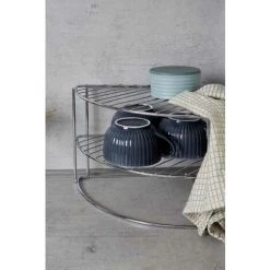 WENKO Rangement D'angle Cuisine, étagère D'angle Pour Cuisine, Métal, 34,5x21,5x25 Cm, Brillant - Argent Brillant -WENKO Soldes 6579616 3