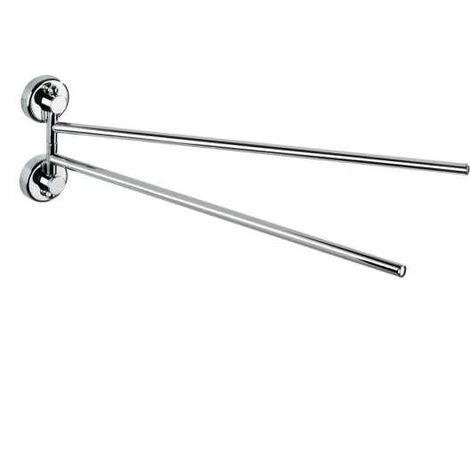 WENKO Porte Serviette Salle De Bain Mural, 2 Barres Porte Serviette Power-Loc® Fixation Sans Perçage, Sion, Acier - Plastique, 4x11x37,5 Cm, Brillant 3 WENKO Porte Serviette Salle De Bain Mural, 2 Barres Porte Serviette Power-Loc® Fixation Sans Perçage, Sion, Acier - Plastique, 4x11x37,5 Cm, Brillant