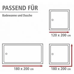 WENKO Rideau De Douche Antimoisissure Nature, Rideau De Douche Original, Lavable En Machine Et Waterproof, 12 Anneaux Rideau De Douche En Plastique Blanc Inclus, Polyester, 180x200 Cm, Multicolore - Blanc -WENKO Soldes 6579649 4