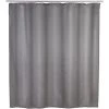 WENKO Rideau De Douche Antimoisissure, Rideau De Douche 180x200 Cm, Lavable En Machine Et Waterproof, 12 Anneaux Rideau De Douche En Plastique Blanc Inclus, 100% Polyester, 180x200 Cm, Gris - Gris -WENKO Soldes 6579652 1