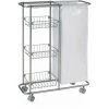WENKO Desserte à Roulettes étroite Slim, Chariot De Ménage, Rangement Cellier Avec 3 Paniers De Rangement, Métal - Plastique, 58x80x20 Cm, Gris -WENKO Soldes 6579669 1