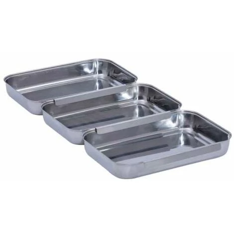 WENKO Set De Panure En Acier Inoxydable 3 Pièces, Set Pour Paner, Bacs En Acier Inoxydable Pour Farine, Oeuf, Chapelure, Nettoyage Facile Dans Le Lave-vaisselle, Acier Inox, 15,7x3,2x22 Cm, Brillant - Brillant 3 WENKO Set De Panure En Acier Inoxydable 3 Pièces, Set Pour Paner, Bacs En Acier Inoxydable Pour Farine, Oeuf, Chapelure, Nettoyage Facile Dans Le Lave-vaisselle, Acier Inox, 15,7x3,2x22 Cm, Brillant - Brillant