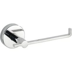 WENKO Porte Papier Toilette Mural Capri, Support Papier Toilette Mural Pour La Salle De Bain Et Les WC, Vacuum-Loc® Fixation Sans Perçage, Zinc Inoxydable, 16x6x7 Cm, Brillant