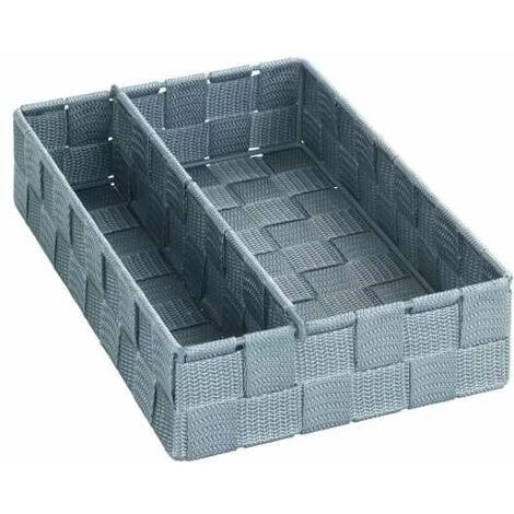 WENKO Organiseur Tiroir Cuisine Avec Rangement Amovible Adria M, Boite Rangement Salle De Bain, Plastique, 18x26x6 Cm, Gris - Gris 3 WENKO Organiseur Tiroir Cuisine Avec Rangement Amovible Adria M, Boite Rangement Salle De Bain, Plastique, 18x26x6 Cm, Gris - Gris