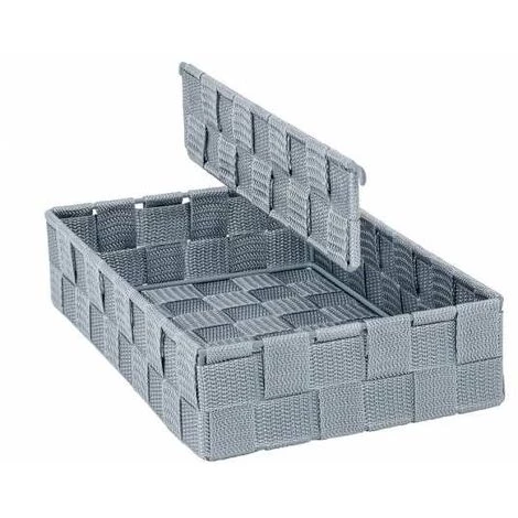 WENKO Organiseur Tiroir Cuisine Avec Rangement Amovible Adria M, Boite Rangement Salle De Bain, Plastique, 18x26x6 Cm, Gris - Gris 4 WENKO Organiseur Tiroir Cuisine Avec Rangement Amovible Adria M, Boite Rangement Salle De Bain, Plastique, 18x26x6 Cm, Gris - Gris – Image 2