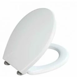 WENKO Abattant WC Avec Frein De Chute "easy Close", Fixation Inox 'fix Clip', Blanc, Duroplastique, Bilbao, 35 X 43,5 Cm - Blanc 9 WENKO Abattant WC Avec Frein De Chute "easy Close", Fixation Inox 'fix Clip', Blanc, Duroplastique, Bilbao, 35 X 43,5 Cm - Blanc -WENKO Soldes 6579684 3