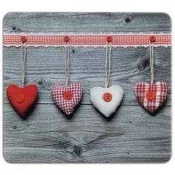 WENKO Fond De Hotte, Crédence Cuisine En Verre, "Cœurs", Verre Trempé, 50x56 Cm, Multicolore