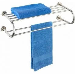 WENKO Étagère Porte Serviette Murale Fastro, Etagère Salle De Bain Avec Porte Serviette Salle De Bain Murale, Acier Inox, 69,5x22x29 Cm, Brillant 10 WENKO Étagère Porte Serviette Murale Fastro, Etagère Salle De Bain Avec Porte Serviette Salle De Bain Murale, Acier Inox, 69,5x22x29 Cm, Brillant -WENKO Soldes 6579749 4