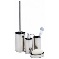 WENKO Gobelet Salle De Bain, Porte Brosse à Dent, Detroit, Acier Inox - Plastique, Ø 6,3x11,9 Cm, Mat - Noir - Satiné 7 WENKO Gobelet Salle De Bain, Porte Brosse à Dent, Detroit, Acier Inox - Plastique, Ø 6,3x11,9 Cm, Mat - Noir - Satiné -WENKO Soldes 6579766 3