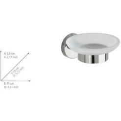 WENKO Porte Savon Bosio Shine, Porte Savon Mural, Acier Inox, 11x5,5x13 Cm, Brillant - Brillant -WENKO Soldes 6579778 5