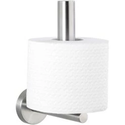 WENKO Stockeur Papier Toilette, Rangement Papier Toilette, Acier Inox, 8x18x12,5 Cm, Bosio Mat - Mat