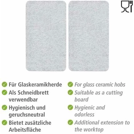 WENKO Plaque De Protection Cuisson, Cache Plaque De Cuisson En Verre, Lot De 2, Verre Trempé, 30x52 Cm, Transparent 5 WENKO Plaque De Protection Cuisson, Cache Plaque De Cuisson En Verre, Lot De 2, Verre Trempé, 30x52 Cm, Transparent – Image 3