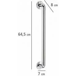 WENKO Poignée De Sécurité Murale Secura 64,5 Cm, Barre D'appui Salle De Bain Et WC, Vis Et Chevilles Fournies, Capacité De Charge 120 Kg, Aluminium, 64,5x7x8 Cm, Brillant 9 WENKO Poignée De Sécurité Murale Secura 64,5 Cm, Barre D'appui Salle De Bain Et WC, Vis Et Chevilles Fournies, Capacité De Charge 120 Kg, Aluminium, 64,5x7x8 Cm, Brillant -WENKO Soldes 6579818 3