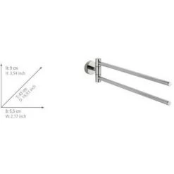 WENKO Porte Serviettes Salle De Bain Mural, 2 Barres Porte Serviette Rotatives, Bosio Shine, Acier Inox, 5,5x9x43 Cm, Brillant - Brillant 11 WENKO Porte Serviettes Salle De Bain Mural, 2 Barres Porte Serviette Rotatives, Bosio Shine, Acier Inox, 5,5x9x43 Cm, Brillant - Brillant -WENKO Soldes 6579836 5