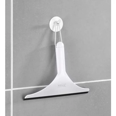 WENKO Raclette De Douche, Raclette Salle De Bain Filo, Avec Crochet De Suspension, Plastique, 24x18x4,5 Cm, Blanc - Blanc 5 WENKO Raclette De Douche, Raclette Salle De Bain Filo, Avec Crochet De Suspension, Plastique, 24x18x4,5 Cm, Blanc - Blanc – Image 3