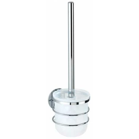 WENKO Brosse WC Suspendue, Brosse WC Murale Turbo-Loc® Fixation Sans Perçage, Acier Inox - Plastique, 10x37x12,5 Cm, Brillant - Satiné - Brillant 3 WENKO Brosse WC Suspendue, Brosse WC Murale Turbo-Loc® Fixation Sans Perçage, Acier Inox - Plastique, 10x37x12,5 Cm, Brillant - Satiné - Brillant