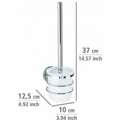 WENKO Brosse WC Suspendue, Brosse WC Murale Turbo-Loc® Fixation Sans Perçage, Acier Inox - Plastique, 10x37x12,5 Cm, Brillant - Satiné - Brillant 11 WENKO Brosse WC Suspendue, Brosse WC Murale Turbo-Loc® Fixation Sans Perçage, Acier Inox - Plastique, 10x37x12,5 Cm, Brillant - Satiné - Brillant -WENKO Soldes 6579925 5