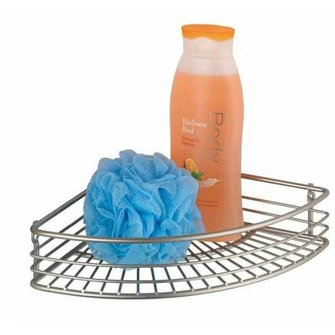 WENKO Etagère D'angle Douche, étagère Angle Salle De Bain, Milano, Acier, 31,5x6x22 Cm, Mat - Mat 3 WENKO Etagère D'angle Douche, étagère Angle Salle De Bain, Milano, Acier, 31,5x6x22 Cm, Mat - Mat