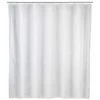WENKO Rideau De Douche Blanc Uni, Rideau De Douche 120x200 Cm, Imperméable à L'eau, 8 Anneaux Rideau De Douche En Plastique Blanc Inclus, PEVA Matériau Recyclé Et Recyclable, 120x200 Cm, Blanc - Blanc -WENKO Soldes 6579948 1
