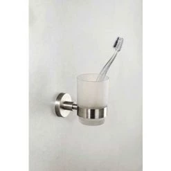 WENKO Porte Brosse à Dent Mural, Gobelet Salle De Bain Mural, Uno Bosio, Verre - Fixation En Acier Inox, 7x9,5x10,5 Cm, Mat - Mat 9 WENKO Porte Brosse à Dent Mural, Gobelet Salle De Bain Mural, Uno Bosio, Verre - Fixation En Acier Inox, 7x9,5x10,5 Cm, Mat - Mat -WENKO Soldes 6579973 3