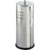 WENKO Rangement Papier Toilette Ancona, Stockeur Papier Toilette, 3 Rouleaux, Acier Inox, Ø 13x34 Cm, Brillant - Brillant