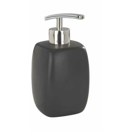 WENKO Distributeur Savon Liquide Faro, Capacité 410ml, Céramique, 8x15,5x8 Cm, Noir - Noir 3 WENKO Distributeur Savon Liquide Faro, Capacité 410ml, Céramique, 8x15,5x8 Cm, Noir - Noir