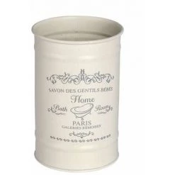 WENKO Gobelet Salle De Bain, Porte Brosse à Dent Home, Acier, Ø 7,5x11,5 Cm, Crème - Beige - Crème