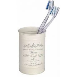 WENKO Gobelet Salle De Bain, Porte Brosse à Dent Home, Acier, Ø 7,5x11,5 Cm, Crème - Beige - Crème 8 WENKO Gobelet Salle De Bain, Porte Brosse à Dent Home, Acier, Ø 7,5x11,5 Cm, Crème - Beige - Crème -WENKO Soldes 6579989 2