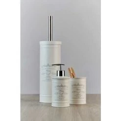 WENKO Gobelet Salle De Bain, Porte Brosse à Dent Home, Acier, Ø 7,5x11,5 Cm, Crème - Beige - Crème 9 WENKO Gobelet Salle De Bain, Porte Brosse à Dent Home, Acier, Ø 7,5x11,5 Cm, Crème - Beige - Crème -WENKO Soldes 6579989 3