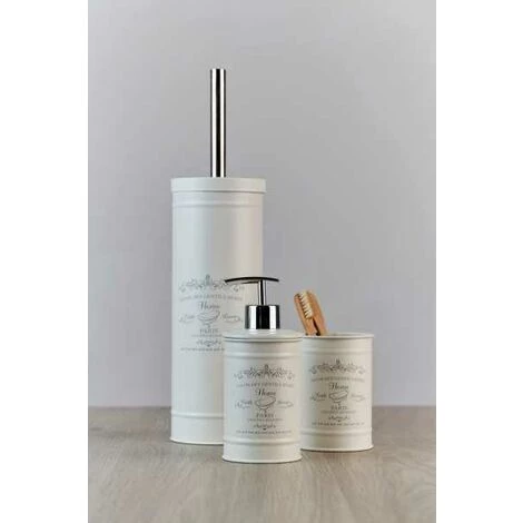 WENKO Gobelet Salle De Bain, Porte Brosse à Dent Home, Acier, Ø 7,5x11,5 Cm, Crème - Beige - Crème 5 WENKO Gobelet Salle De Bain, Porte Brosse à Dent Home, Acier, Ø 7,5x11,5 Cm, Crème - Beige - Crème – Image 3