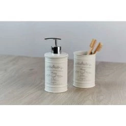 WENKO Gobelet Salle De Bain, Porte Brosse à Dent Home, Acier, Ø 7,5x11,5 Cm, Crème - Beige - Crème 10 WENKO Gobelet Salle De Bain, Porte Brosse à Dent Home, Acier, Ø 7,5x11,5 Cm, Crème - Beige - Crème -WENKO Soldes 6579989 4