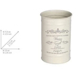 WENKO Gobelet Salle De Bain, Porte Brosse à Dent Home, Acier, Ø 7,5x11,5 Cm, Crème - Beige - Crème 11 WENKO Gobelet Salle De Bain, Porte Brosse à Dent Home, Acier, Ø 7,5x11,5 Cm, Crème - Beige - Crème -WENKO Soldes 6579989 5