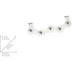 WENKO Patère De Porte à Suspendre Garda, 5 Crochets De Porte Pour Les Serviettes Ou Les Manteaux, Fixation Sans Perçage, Acier Inoxydable, 39x11x4,5 Cm, Mat - Mat 9 WENKO Patère De Porte à Suspendre Garda, 5 Crochets De Porte Pour Les Serviettes Ou Les Manteaux, Fixation Sans Perçage, Acier Inoxydable, 39x11x4,5 Cm, Mat - Mat -WENKO Soldes 6580007 4