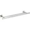 WENKO Porte Serviette Salle De Bain Mural, Barre Porte Serviettes Duo Bosio Shine, Acier Inox, 60x5,5x14 Cm, Brillant -WENKO Soldes 6580013 1