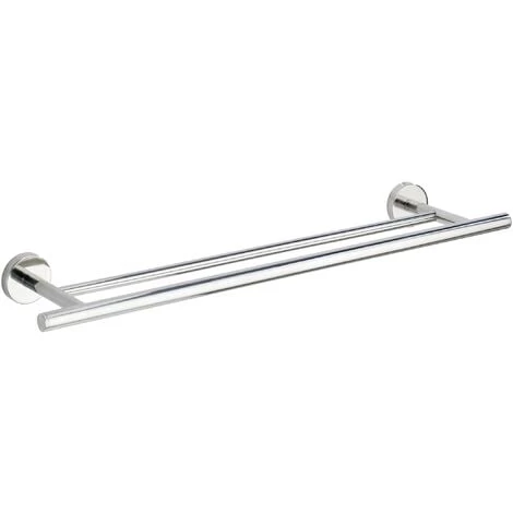 WENKO Porte Serviette Salle De Bain Mural, Barre Porte Serviettes Duo Bosio Shine, Acier Inox, 60x5,5x14 Cm, Brillant 3 WENKO Porte Serviette Salle De Bain Mural, Barre Porte Serviettes Duo Bosio Shine, Acier Inox, 60x5,5x14 Cm, Brillant