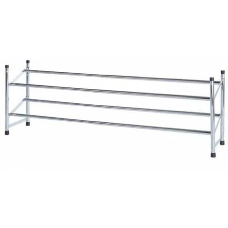 WENKO Rangement Chaussure, étagère à Chaussures Télescopique, 10 Paires De Chaussures, Métal, 62-115x35x23 Cm, Chromé 4 WENKO Rangement Chaussure, étagère à Chaussures Télescopique, 10 Paires De Chaussures, Métal, 62-115x35x23 Cm, Chromé – Image 2