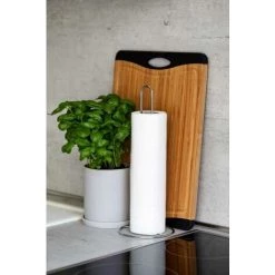 WENKO Porte Essuie Tout, Porte Sopalin, Vertical, Métal Chromé, 12x32x12 Cm, Argent Brillant - Argent Brillant 7 WENKO Porte Essuie Tout, Porte Sopalin, Vertical, Métal Chromé, 12x32x12 Cm, Argent Brillant - Argent Brillant -WENKO Soldes 6580046 3