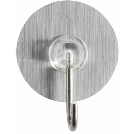 WENKO Static-Loc® Crochet Adhésif Mural ø3.8 Cm, Argent, Lot De 4 - Argent 5 WENKO Static-Loc® Crochet Adhésif Mural ø3.8 Cm, Argent, Lot De 4 - Argent – Image 3