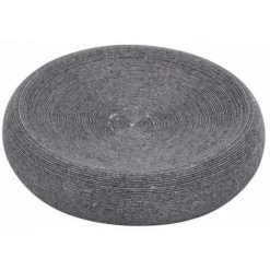 WENKO Porte Savon Goa, Porte Savon Rond, Polyrésine De Haute Qualité, Ø12,8x3,1 Cm, Gris - Gris