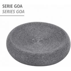 WENKO Porte Savon Goa, Porte Savon Rond, Polyrésine De Haute Qualité, Ø12,8x3,1 Cm, Gris - Gris -WENKO Soldes 6580065 4