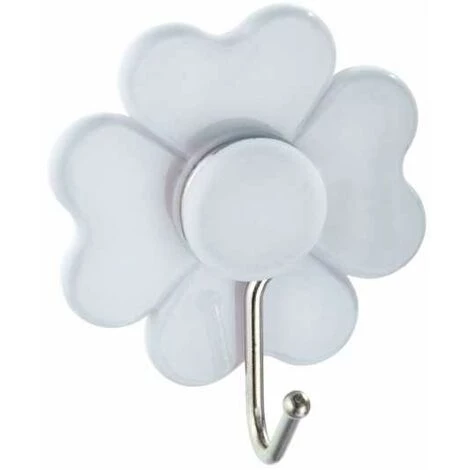 WENKO Crochets Feuille De Trèfle - Blanc 4 WENKO Crochets Feuille De Trèfle - Blanc – Image 2