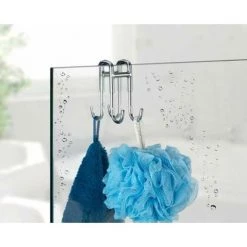 WENKO Crochet Double Pour Porte De Douche - Brillant 8 WENKO Crochet Double Pour Porte De Douche - Brillant -WENKO Soldes 6580097 3