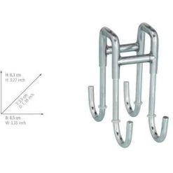 WENKO Crochet Double Pour Porte De Douche - Brillant 9 WENKO Crochet Double Pour Porte De Douche - Brillant -WENKO Soldes 6580097 4