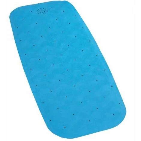 WENKO Tapis De Baignoire, Tapis Antidérapant Baignoire, Caoutchouc Naturel, Bleu, 37x90cm 3 WENKO Tapis De Baignoire, Tapis Antidérapant Baignoire, Caoutchouc Naturel, Bleu, 37x90cm